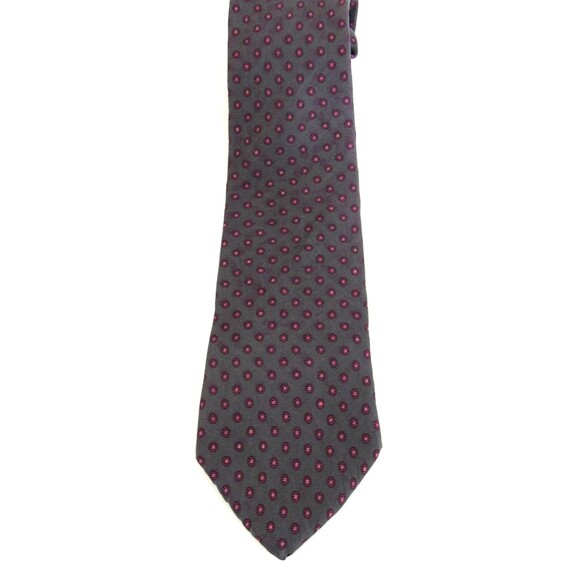 Vintage Yves Saint Laurent Neckwear Men's 100% Silk Tie Gray Geometric USA - Picture 1 of 6